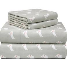 Pointehaven 180 GSM Velvet Feel Bed Sheet Grey, Multicolour