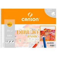 Bloques de Dibujo y Bocetos Canson Drawing pad Basik Smooth Micro perforated 150 g 20 Sheets 10Units Spiral (23 x 32,5 cm)