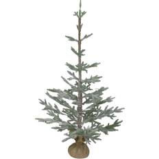 Christmas Trees Northlight 4Ft Unlit Frosted Pine Artificial with Jute Base Christmas Tree