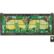 Pink Garden Decorations Design Toscano Design Toscano Rose Trellis Tiffany-Style Stained