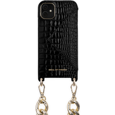 Neo noir croco iDeal of Sweden Mobilhalsband iPhone 11/XR Neo Noir Croco