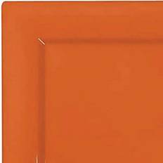 Orange Disposable Plates 9.5" Burnt Orange Square Plastic Dinner Plates 120 Plates Burnt Orange