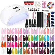 Nail Products Jewhiteny Gel Nail Polish Kit with U V Light 40-pack