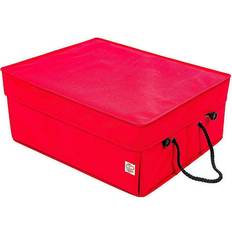 Red Gift Bags TreeKeeper Santa's Bags Ribbon Storage Box In Red Red