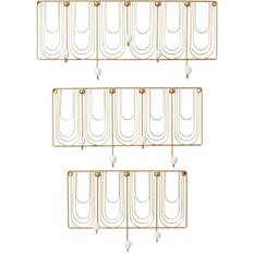 White Wall Decor Ridge Road Décor Metal Glam Hooks Wall Decor