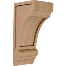Ekena Millwork 4 3-1/4 Unfinished Wood Diane Recessed Wood Corbel