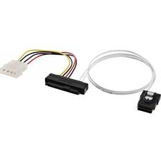 InLine 0.5m Mini SAS SFF-8087/SAS SFF-8482 + 5,25 Pulgadas