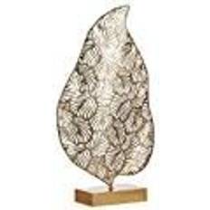 Beliani Decorative Items Beliani Leaf LITHIUM Metal Gold Figurine