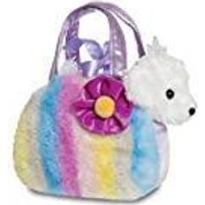 Princesses Soft Toys Aurora Aurora Fancy Pals Plush Puppy in a purple bag, 20 cm