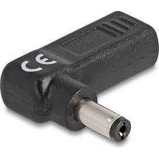  Strömadapter USB-C (hona) till DC-jack 5,5 x 2,1 mm (hane) 19 V 3 A vinklad svart