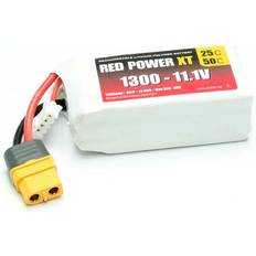 Lipo 11.1v Red Power RC Batteripack (LiPo) 11.1 V 1300 mAh Softcase XT60