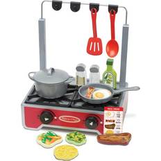 Melissa & Doug Role Playing Toys Melissa & Doug Deluxe Wooden Cooktop Set