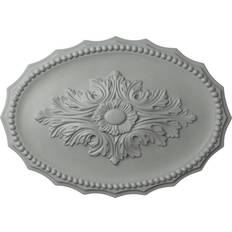 Moulding & Millwork Ekena Millwork 16-7/8"" W 11-3/4"" H Urethane Medallion, Primed White"