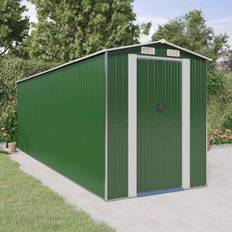 vidaXL Garden Shed Green 192x606x223 Galvanised Steel Green