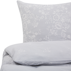 200.0 cm Påslakan Beliani bomull/satin MORNINGSIDE Påslakan Vit, Grå (220x200cm)