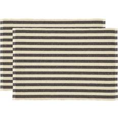 Coton Sets de table Södahl Statement Stripe 2 Set de table Gris