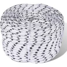 Marine Ropes vidaXL Braided Boat Rope Polyester 10 mm 250 m White white