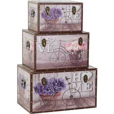 Lila Småförvaring Barnrum Dkd Home Decor Koffertset Kanvas Cykel MDF 59,5