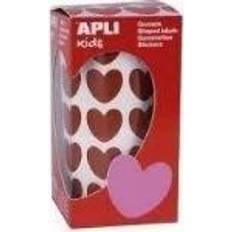 Autocollants Apli Rouleau de gommettes coeur Rouge 900 pcs