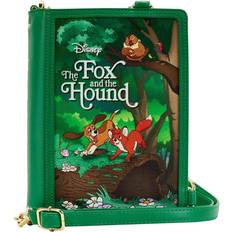 Loungefly The Fox and the Hound Classic Books Convertible Crossbody Purse green