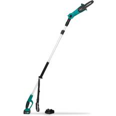 VONROC Teleskopisk kædesav 20V (Inkl. 4.0Ah batteri og hurtigoplader) Vippbart hoved Forlængelig stang (200-260 cm)