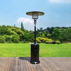 Dawsons Living Black Gas Patio Heater - Includes Weatherproof Cover