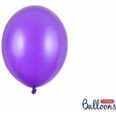 PartyDeco 100 stk Metallic lilla balloner str 9"