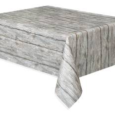 Unique Party Rustic Wood Rectangular Plastic Table Cover 137cm x 274cm