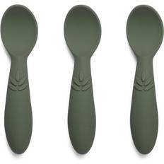 Verde Posate per Bambini Nuuroo Cucchiaio Ella Dusty Green Set 3 Pezzi