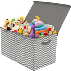 Gray Chests Sorbus Toy Chest with Flip-Top Lid Collapsible Storage