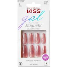 Nail Products Kiss Gel Fantasy Magnetic Sculpted Fake Nails, `West Coast - 28 ct