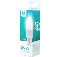 E27 6000k Forever Light LED-Lampa E27, C37, 10W, 230V, 6000K, Keramisk, Kallvit