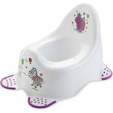 Weiß Töpfchen Keeeper (White) OKT Kids Happy Hippo Toilet Training Potty With Safety Grip Feet