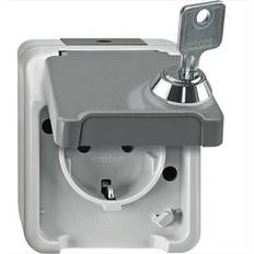 Merten MERT SCHUKO uttag. MEG2423-8029 Nyckel/lås nr. 200 ljusgrå MEG2423- MEG2423-8029 (MEG2423-8029)