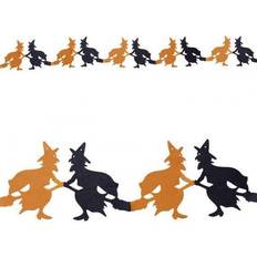 Halloween Guirlander Widmann Hekse Papirsguirlande Orange/Sort