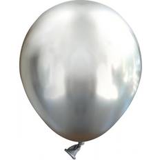 Festartikler Ballongkungen Latexballoner Mini Krom Sølv 100-stk