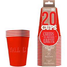 Rouge Gobelets en Papier Original Cup 20 gobelets xl en carton 53cl rouge pcr53