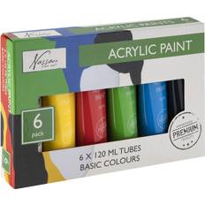 Monivärinen Akryylimaalit Nassau Fine Art Acrylic Paint Basic 6x120ml