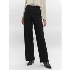 Silver - Women Trousers Vero Moda Vmbecky Hr Wide Pull-On Pant Noos Trouser - Black
