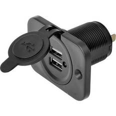 IWH USB Dual-installation socket 12/24 Volt 21100 mA Max. load capacity=2.0 A