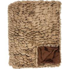 Hemtextil Redlunds Pläd Luxe Fårpälslook Filt Brun