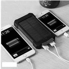 Powerbank med solceller Powerbank med Solceller 20.000 mAh Svart