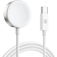 Magnetisk USB-C Laddare för Apple Watch, 2.5W, 1.2m Vit