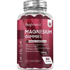 WeightWorld Vitamine & Mineralien WeightWorld Magnesium 125mg Natural Grape 90 Stk.