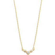 Bismarck Halskæder Spirit Icons Trinity Necklace - Gold/Diamonds