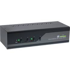 InLine 63654I KVM Desktop Switch 4-fach Dual-Monitor DisplayPort 1.2 4K USB