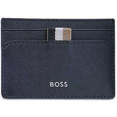 I clip kortholder HUGO BOSS Structured money-clip card holder with logo lettering