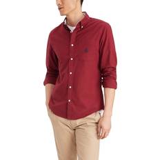 Tommy Men's Tommy Hilfiger Flex Oxford Custom-Fit Button-Down Shirt, Large, Dark