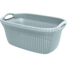 Curver Panier À Linge Aspect Tricot 40L Bleu