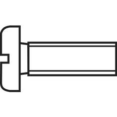 Toolcraft 839653 Cylinderskruer M2 Kærv DIN 84 Stål verzinkt 100